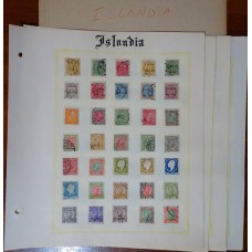 ISLANDIA 1882/1958 ANTIGUA COLECCION DE ESTAMPILLAS QUE SUMAN 390 EUROS MUY LINDO LOTE DE GRAN CALIDAD A UN PRECIO BAJISIMO